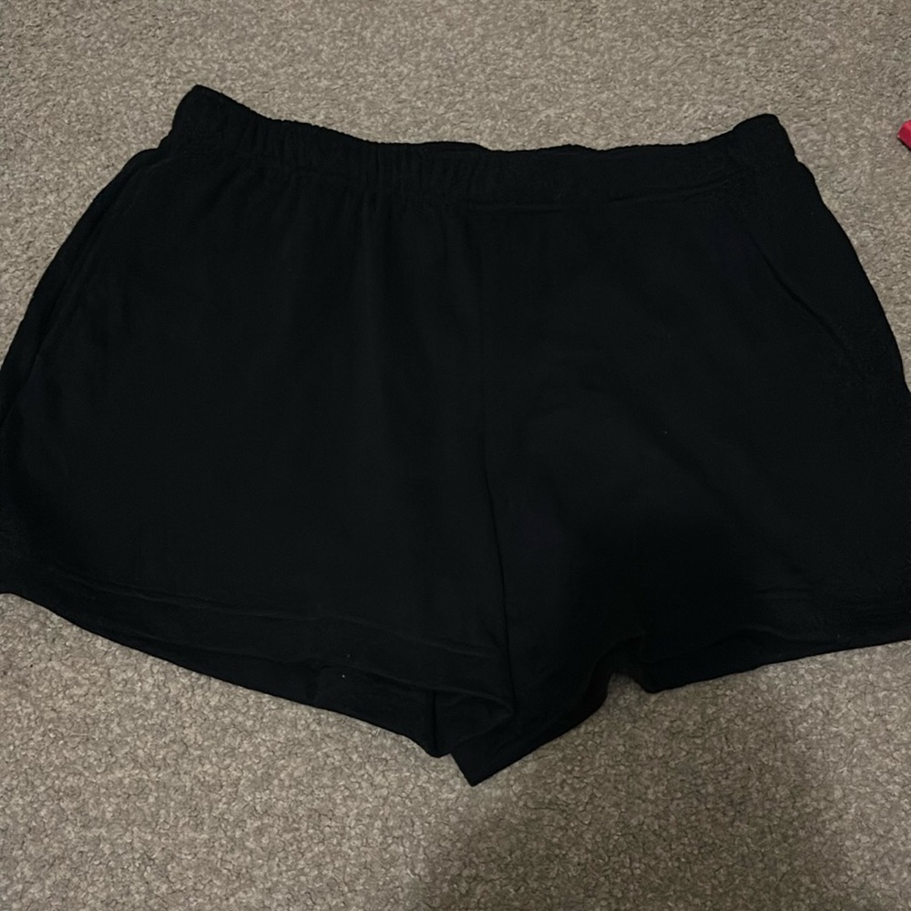 black sweatshorts
